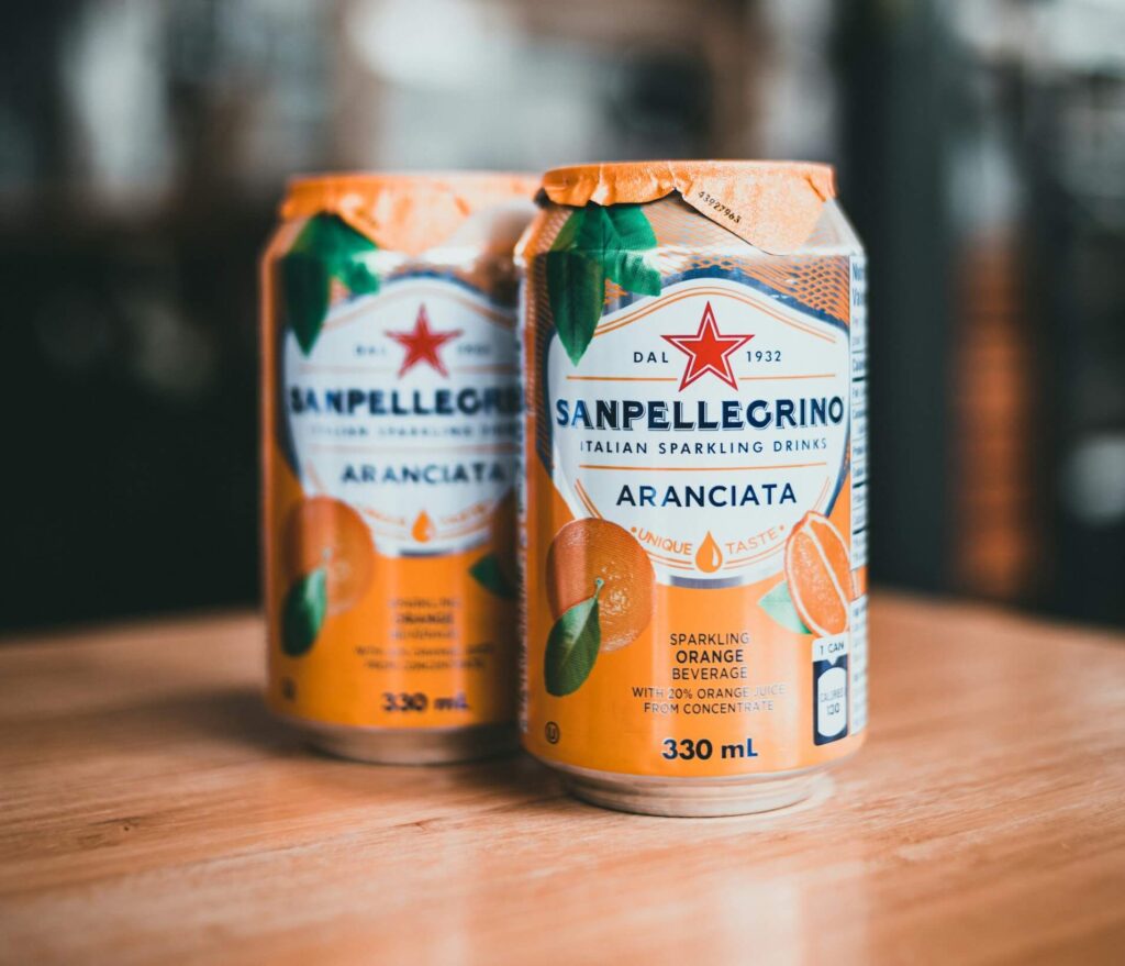 San pellegrino foil lid
