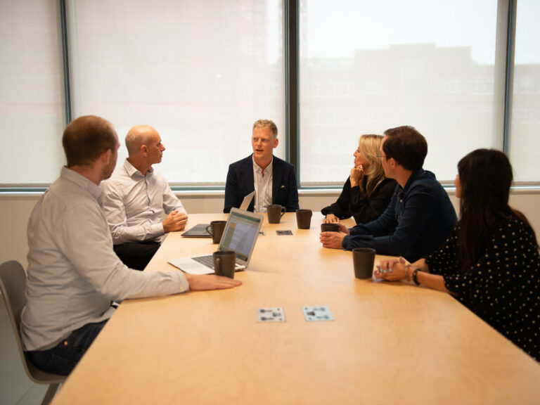 David Dand, Coreus Founder & Director, at an important team meeting