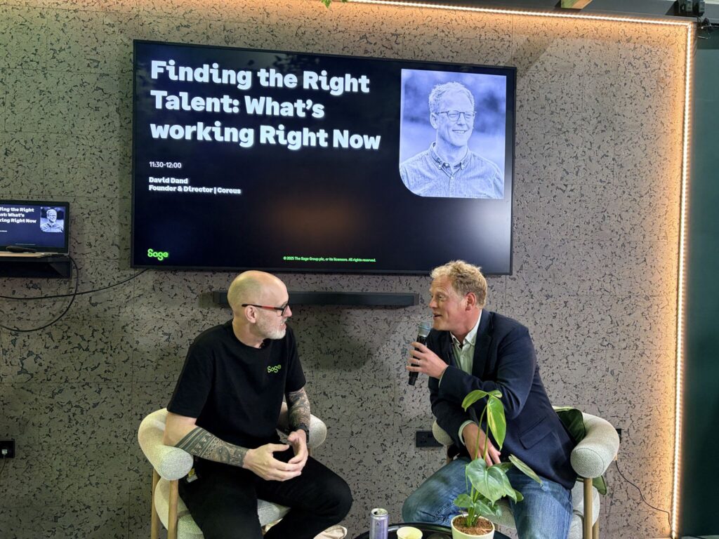 Phil Hobden of Sage, with David Dand, Founder & Director of Coreus